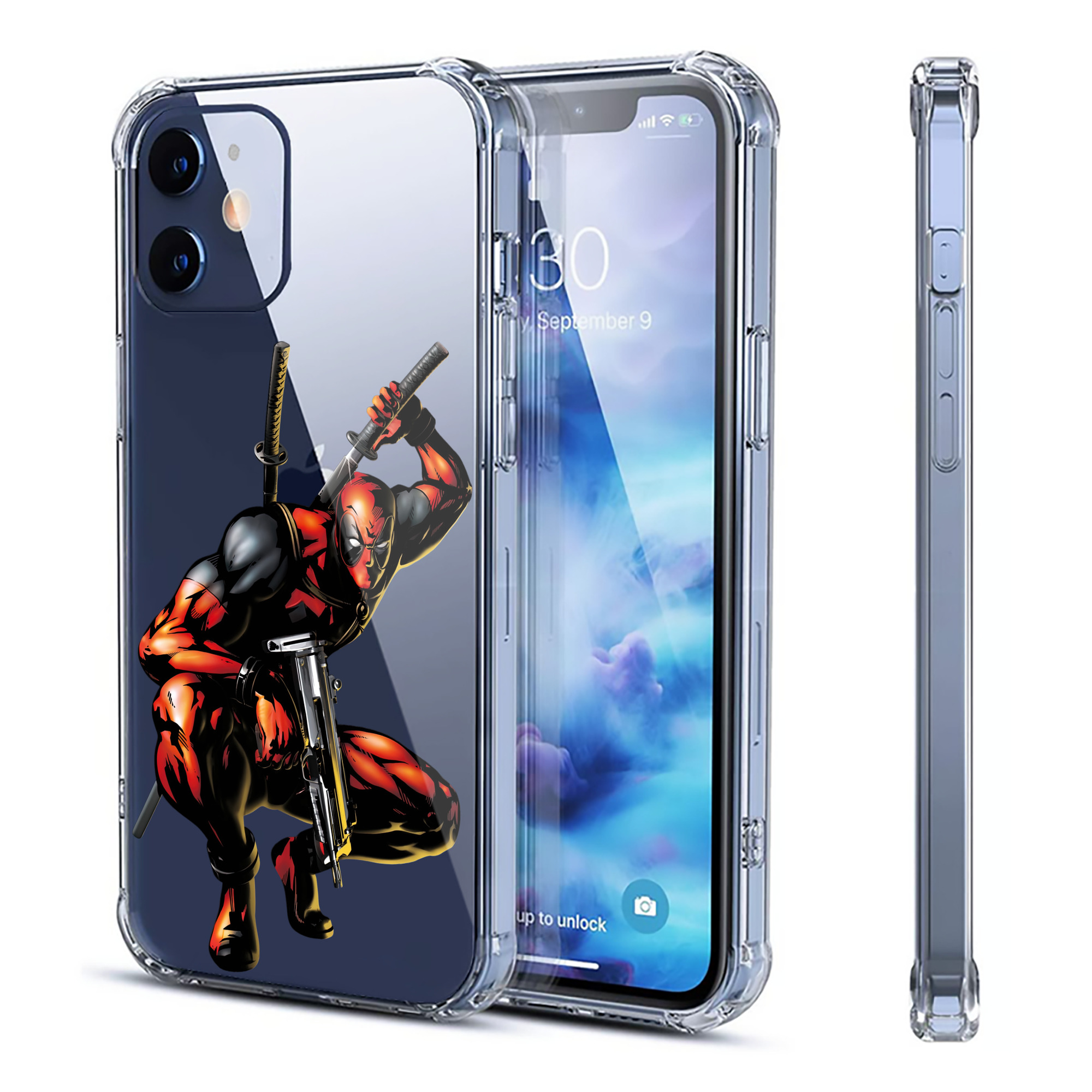 （画像用） Deadpool デッドプール 【iPhone 12シリーズ対応】透明スマホケース（クリアソフトケース）